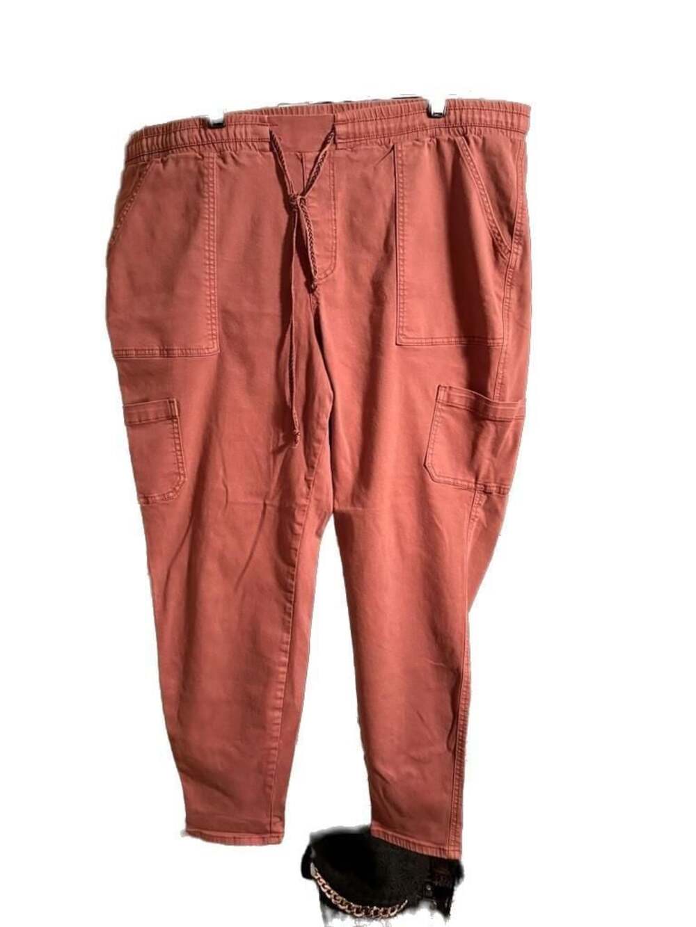 Maurices Plus Size Rust Rose Drawstring Utility C… - image 1